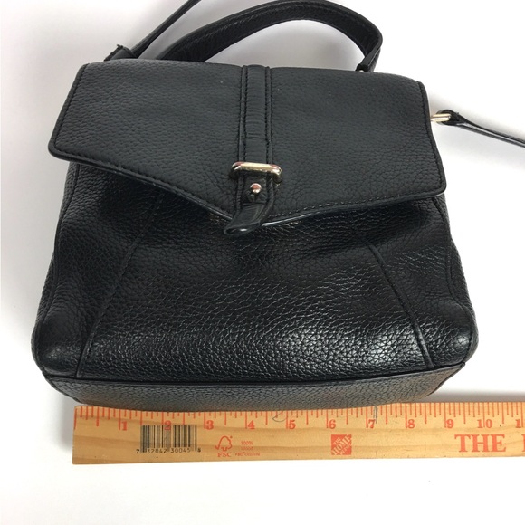 Tory Burch Mini High Quality Grain Leather Satchel Crossbody Bag In Black - Picture 12 of 14